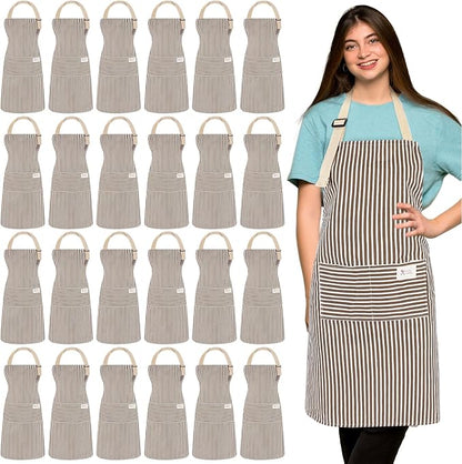 Janmercy 24 Pcs Aprons for Women Men by Janmercy