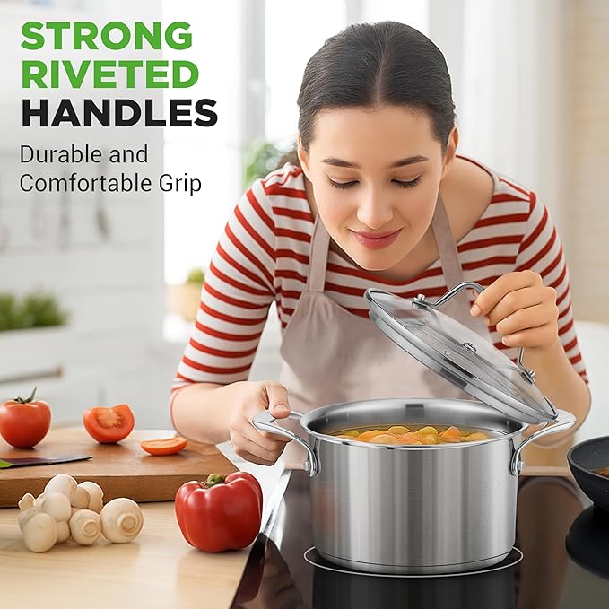 NutriChef 6-Quart Stainless Steel Stockpot – 18/8 Food Grade Heavy-Duty - Image 4