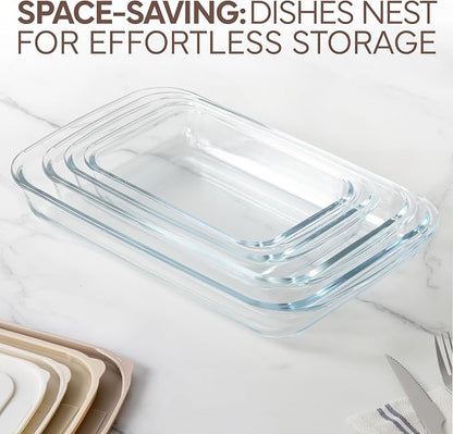 COOK WITH COLOR 8 PC. Glass Baking Dish Set with Lids - Image 4