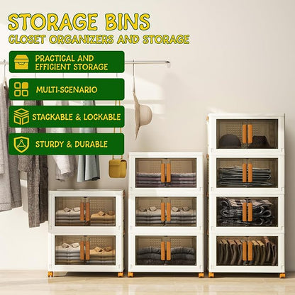 2 Tier Stackable Plastic Storage Bins - Image 3