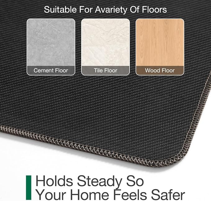 LUMI Ultra Thin Door Mat for Entryway, Low Profile Non Slip Rubber Backing - Image 8