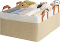 GRANNY SAYS Storage Baskets for Shelves, Closet Organizer Bins, Clothes Storage Bins with Metal Frame, Large Baskets for Organizing and Storage, Collapsible, Khaki, 2-Pack