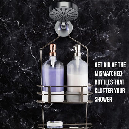 32 oz Glass Pump Bottle Rustproof Stainless Steel Pump, and Lids. Modern - Image 7