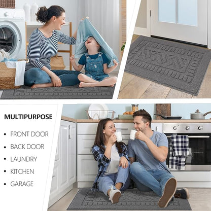 FONEYI Indoor Doormat, Front Back Door Mat Rubber Backing Non Slip Door Mats - Image 6