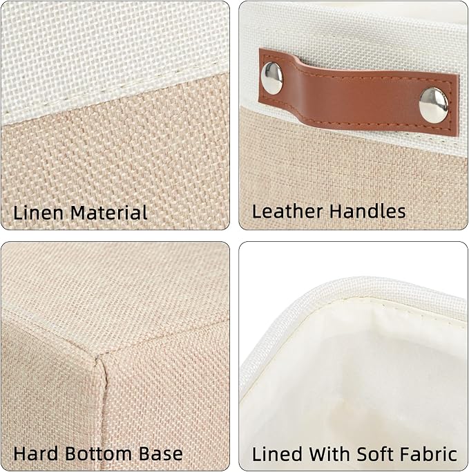 DULLEMELO Collapsible Rectangle Fabric Storage Basket - Image 3