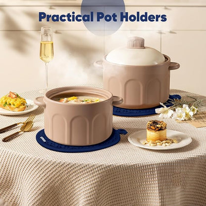 Oven Mitts and Pot Holders 4 Sets, Heat Resistant 500 ℉ Oven Mitt and Pot Holder - Image 5