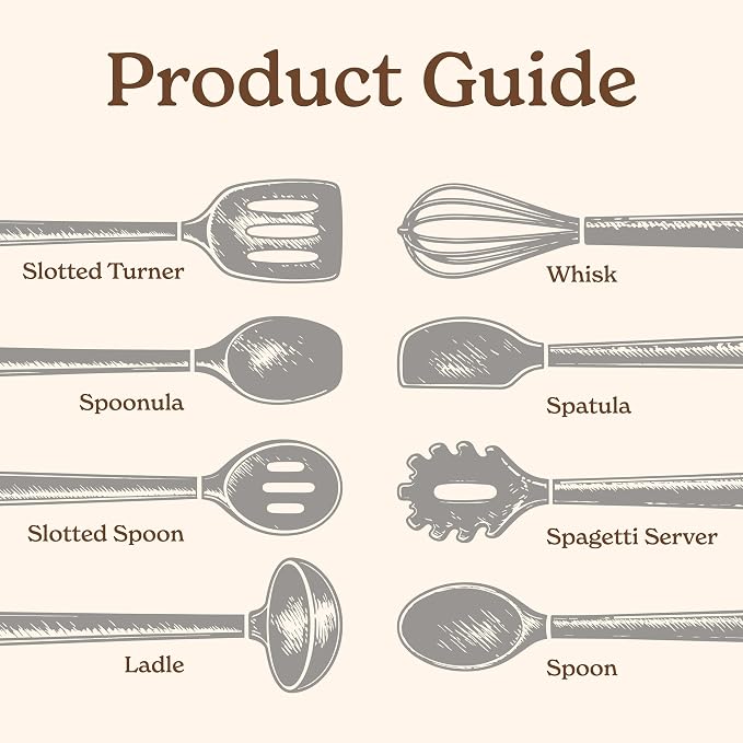 Country Kitchen Non Stick Silicone Utensil Set - Image 3