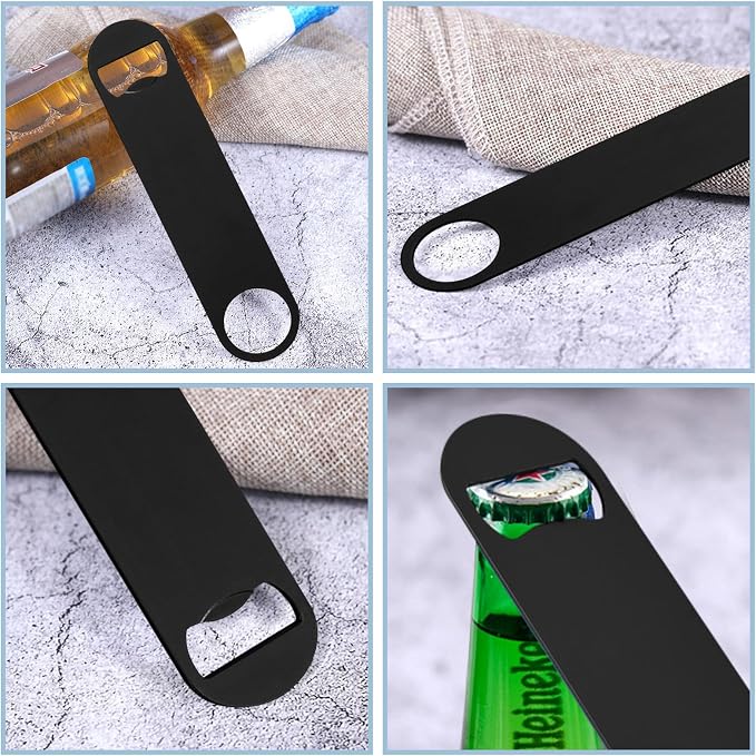 100 Pack Flat Beer Bottle Opener 7 inch Stainless Steel Flat Bottle Opener Beer - Image 5