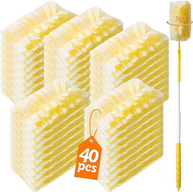 40 Count 360° Heavy Duty Duster Refills Compatible by Senowi