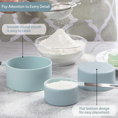 Measuring Cups and Spoons Set of Huygens Kitchen Gadgets 10 Pieces, Stackable - Image 4