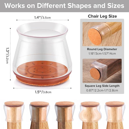Upgraded Silicone Chair Leg Floor Protectors - Image 2