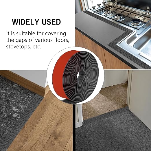 20Ft Floor Transition Strip Self Adhesive Vinyl Cover Floor Strip Flat Divider - Image 5