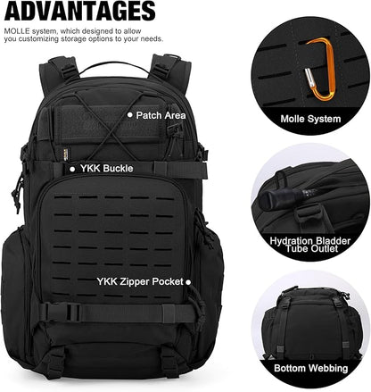 Mardingtop 35L Molle Tactical Military Backpack for Men，Cordura Backpack for Hiking,Camping,Survival