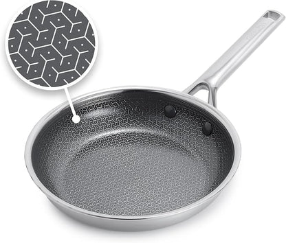 GreenPan Hybrid 8” Nonstick Stainless Steel Frying Pan, APEX Tri-Ply Thermobond by GreenPan
