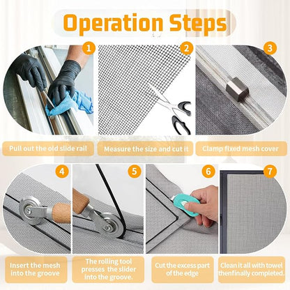 Window Screen Replacement, Screen Door Repair Kit, Including 50 FT - Image 6