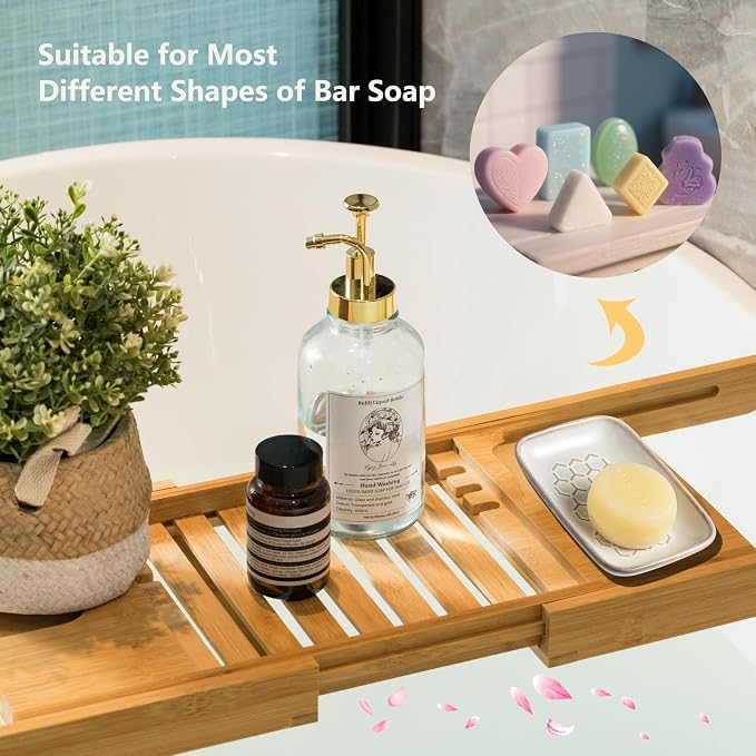 Gomakren Soap Dish for Shower, Bar Soap Holder, Ceramic Soap Dishes for Bar Soap - Image 5