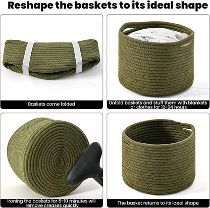 Small Storage Baskets for Organizing, Organizer Baskets for Shelves, Small - Image 7