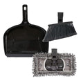 SWOPT Angled Broom Head + 12” Dust Mop Head + Plastic Dustpan – Multi-Surface Cleaning Kit Interchangeable with All SWOPT Cleaning Products for More Efficient Cleaning and Storage
