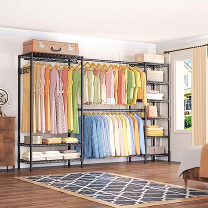 Expandable Heavy Duty Garment Rack Clothes Rack, Large Metal Closet Organizer - Image 3
