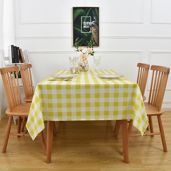 Waterproof Plaid Tablecloth Fabric - Image 8