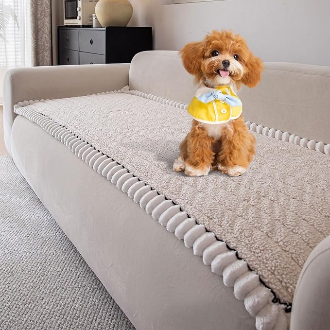 OTOB Couch Covers for Sofa Pet Friendly, Washable & Non Slip Fuzzy Dog Couch - Image 9