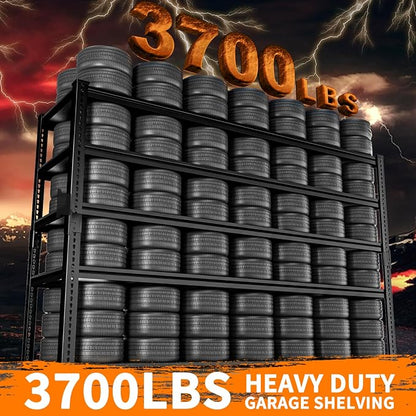 Storage Shelves Heavy Duty 3 PCS, 5-tier Adjustable Metal Industrial Utility - Image 4
