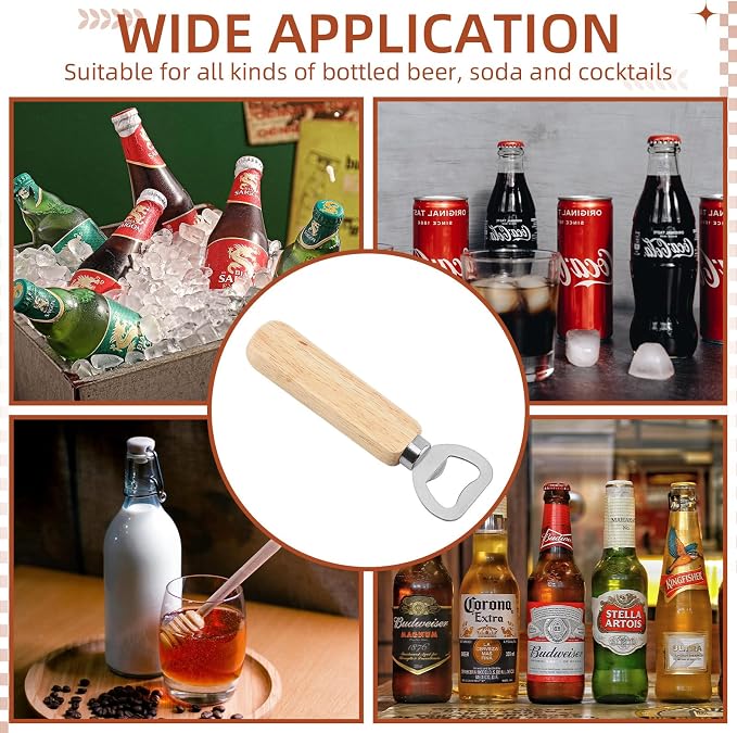 50 Pcs Wooden Bottle Opener Bulk Wooden Beer Opener Engravable DIY Bottle Opener - Image 7