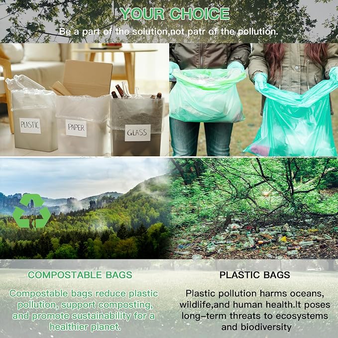 8 Gallon Medium Compostable Trash Bags - Image 5