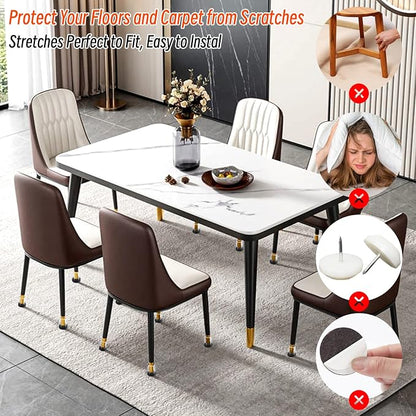 Ezprotekt 24 Pcs Extra Small Clear Chair Leg Sliders - Image 5