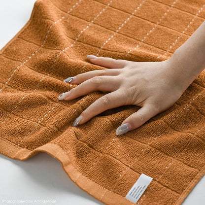 Artoid Mode Checkered Designed Cotton Caramel Orange Terry Kitchen Dish Towels - Image 4
