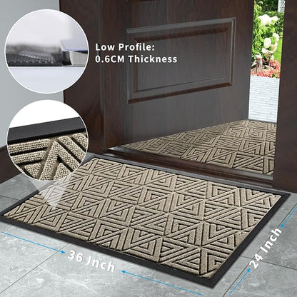 Yimobra Large Door Mat 36x24, All-Weather Waterproof Non-Slip Welcome Matt - Image 8