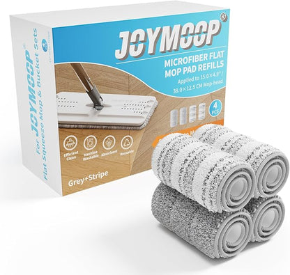 JOYMOOP Flat Mop Pads, Microfiber Mop Cleaning Pads, Washable Pads, Pads by JOYMOOP