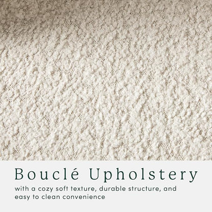 Walker Edison Linley Contemporary Large Storage Bouclé Ottoman - Image 4