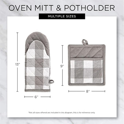 DII Buffalo Check Kitchen Collection, Classic Farmhouse Kitchen Set, Oven Mitt - Image 8