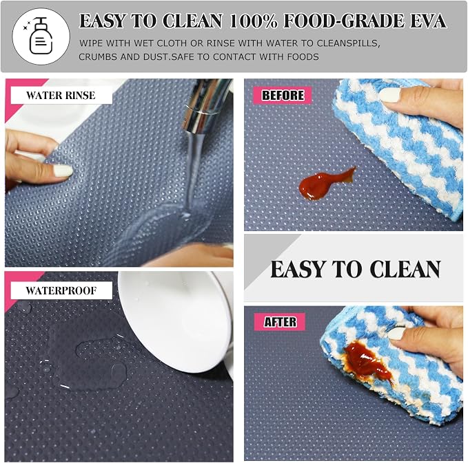20Pcs Refrigerator Liners, Washable Fridge Liner Shelf Mats Refrigerator Pads - Image 4