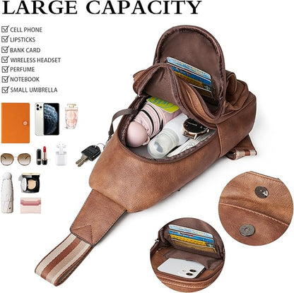 Sling Bag Crossbody Bags for Women Small Cross Body Bag Fanny Packs Chest Sling Purse for Daily Travel Leisure Sport