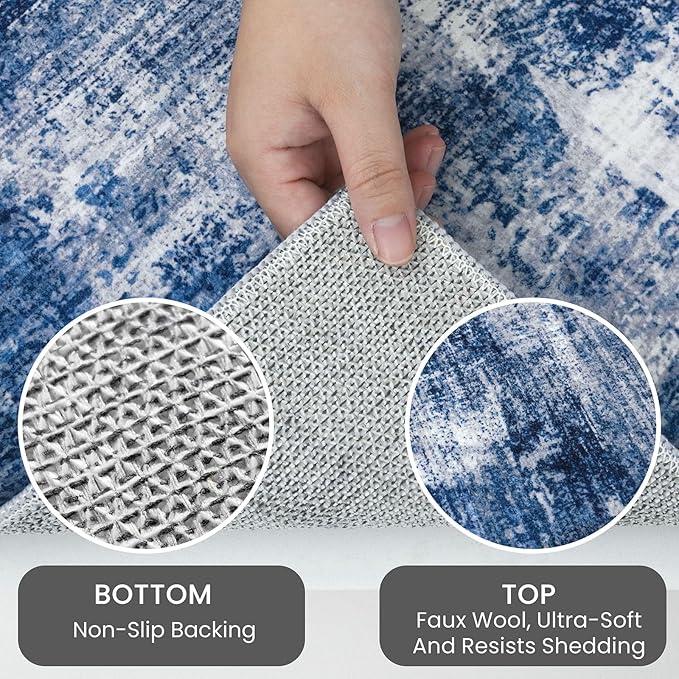 IOHOUZE Abstract Runner Rug 2x8 Ft Washable Runners - Image 4