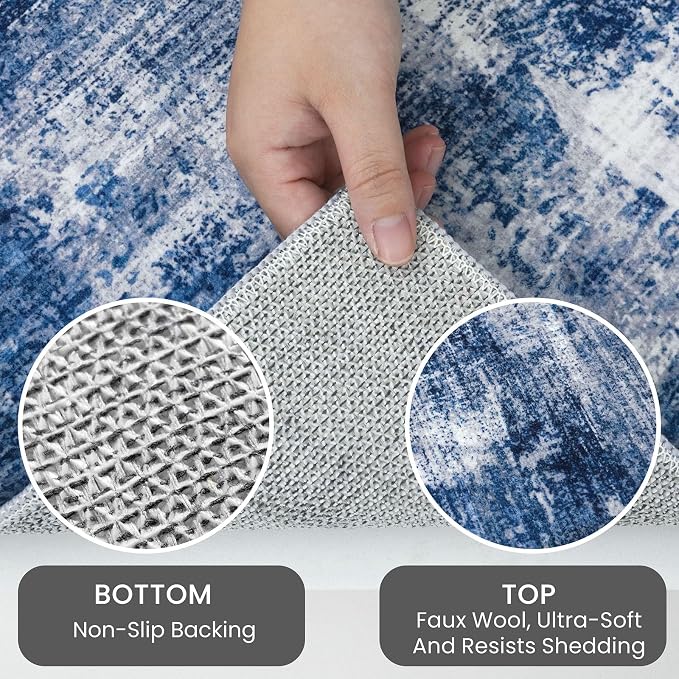 IOHOUZE Abstract Runner Rug 3x10 Ft Washable Runners - Image 4