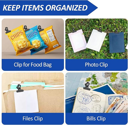 30 Pack Bulldog Clips 1.25 Inches Small Hinge Paper Clips Metal Hinge Clips - Image 6