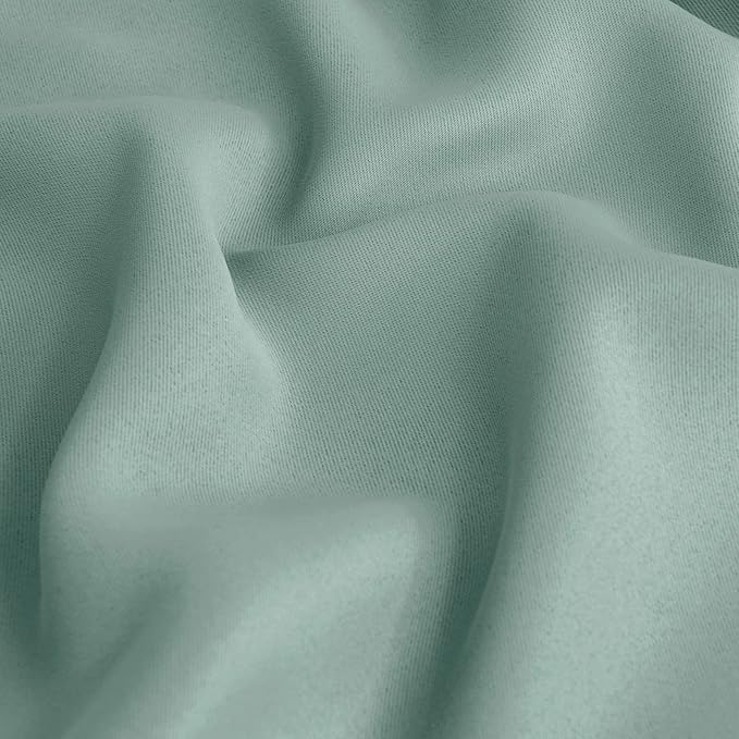 BGment Sage Green Blackout Curtains 72 Inches Long for Living Room - Rod Pocket Thermal Insulated Room Darkening Drapes for Bedroom Dining Spring Decor Privacy, 52 x 72 Inch, 2 Panels