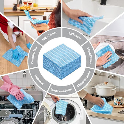 Disposable Cleaning Cloths Dry Handi Wipes Reusable Dish Cloths Multi Use - Image 5