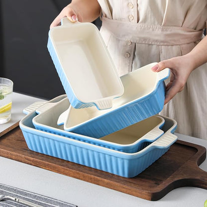 MALACASA Casserole Dishes for Oven, Porcelain Baking Dishes, Ceramic Bakeware - Image 7