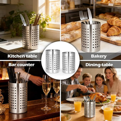 4PCS Stainless Steel Utensil Holder and Utensil Drying Holder, as a Kitchen - Image 4