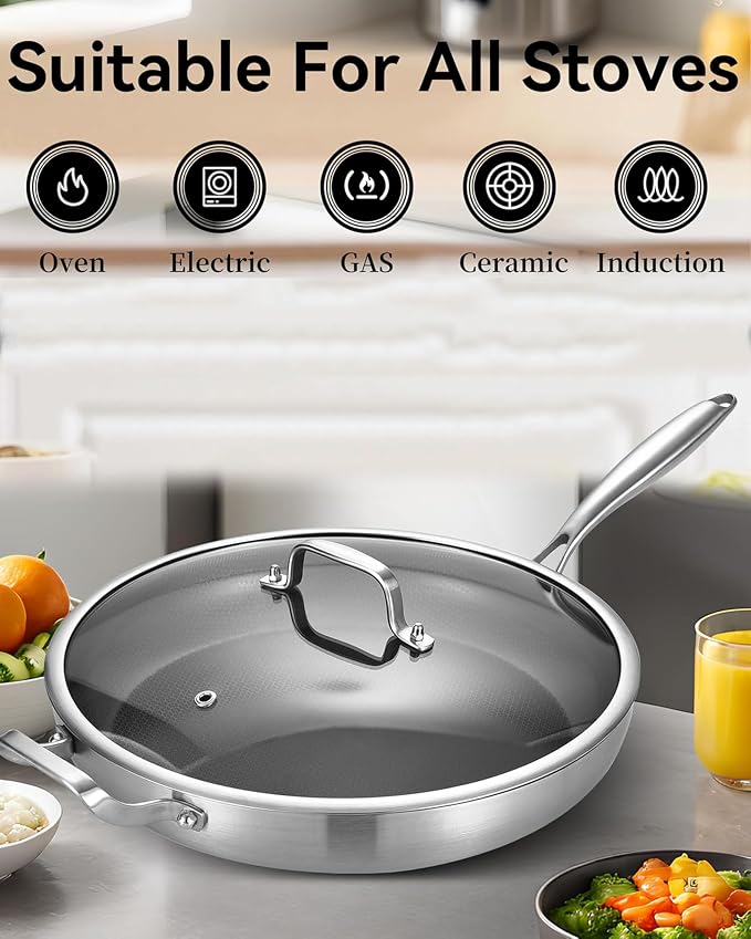 14-Inch Nonstick Hybrid Frying Pan - Image 5
