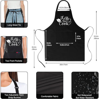 Xornis 100% Cotton Funny Apron for Men Women Adjustable Bib Aprons - Image 3