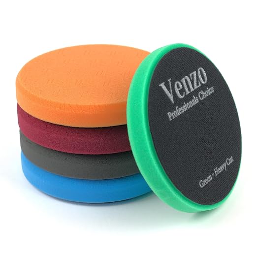 Venzo 5 Inch Buffing Polishing Pads, Buffing Polishing Kit, Polishing & Waxing by VENZO