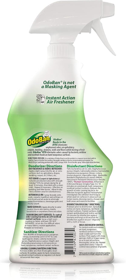 OdoBan Ready-to-Use Disinfectant and Odor Eliminator, Made in the USA, Original - Image 2