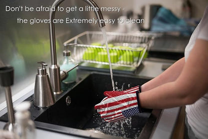 KITCHEN PERFECTION Silicone Smoker Oven Gloves -Extreme Heat Resistant BBQ - Image 6