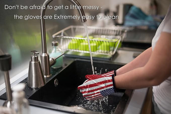 Kitchen perfection XL Silicone Smoker Oven Gloves-Extreme Heat Resistant BBQ - Image 6
