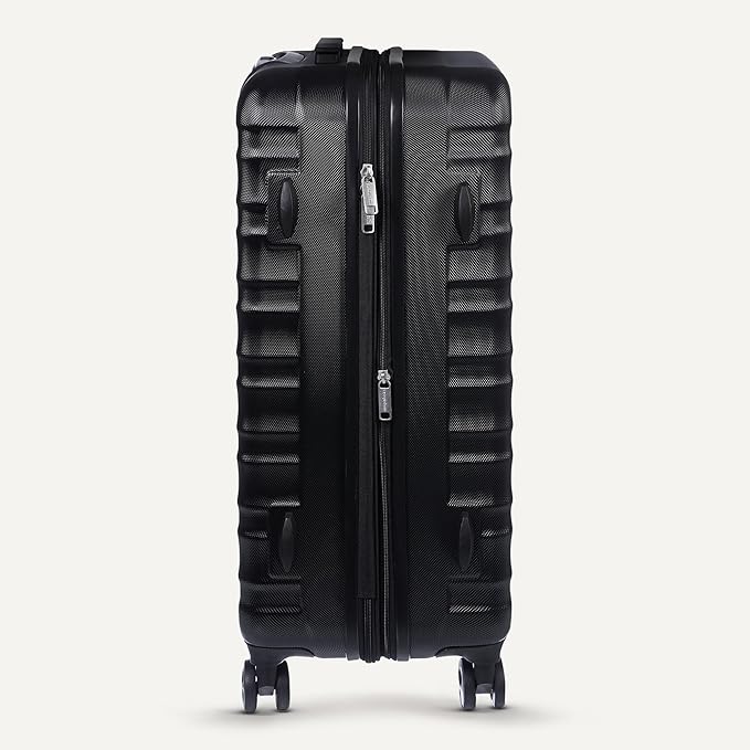 Amazon Basics 21" Hardside Carry-On Luggage, Hardshell Suitcase With Wheels, Expandable For Up to 25% More Space, With Scratch-Resistant Surface, Four Multi-directional Wheels, Black